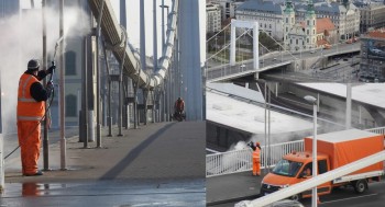 Hétvégén kezdődik Budapest hídjainak őszi nagytakarítása: elsőként az Erzsébet híd tisztul meg